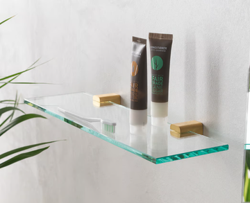 GZERO - Satin glass bathroom wall shelf by GUGLIELMI RUBINETTERIE - view 3